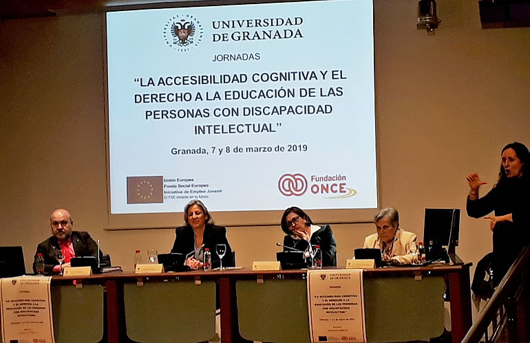 Jornadas en Granada sobre “La accesibilidad cognitiva y el Derecho a la educación de las personas con discapacidad intelectual”